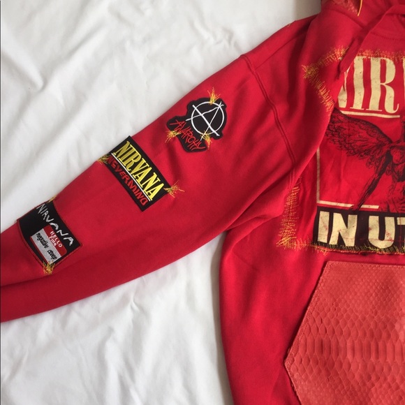 Kurt Cobain Nirvana Snakeskin Hoodie - Picture 7 of 16